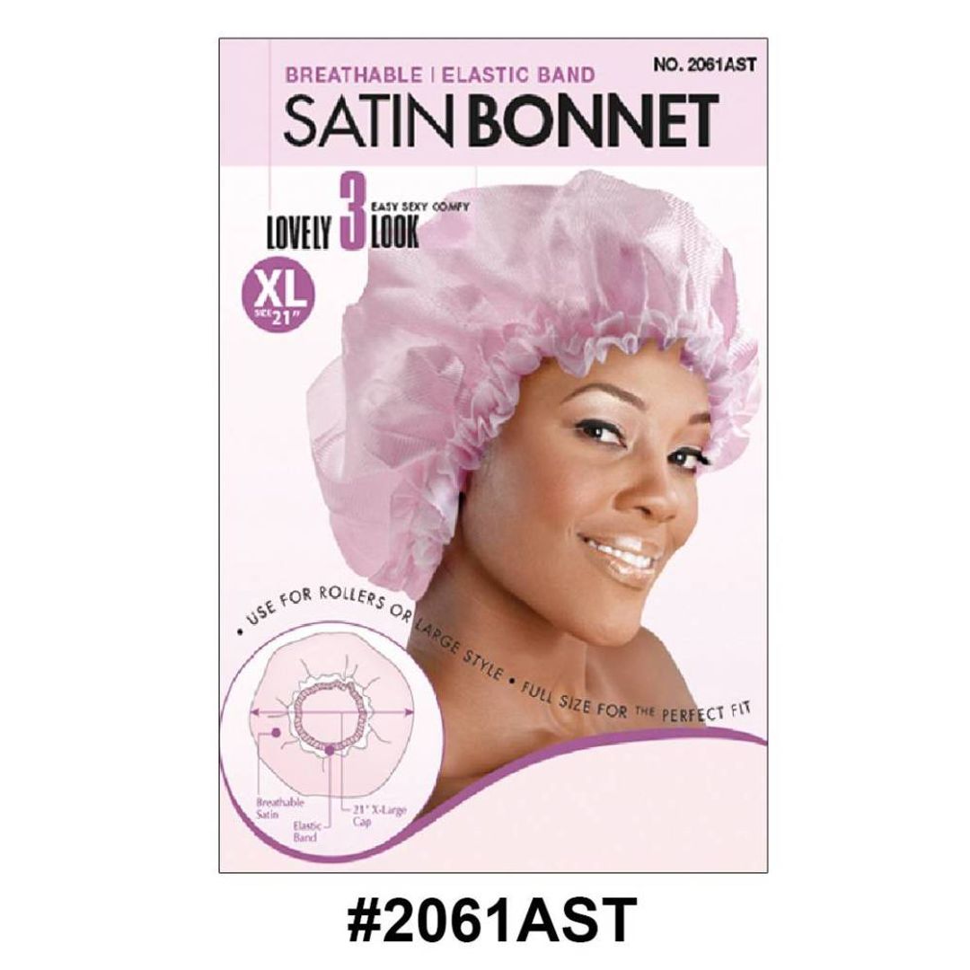Magic Collection Women's Elastic Band Satin Bonnet X Large 2061ast - Assorted Colors