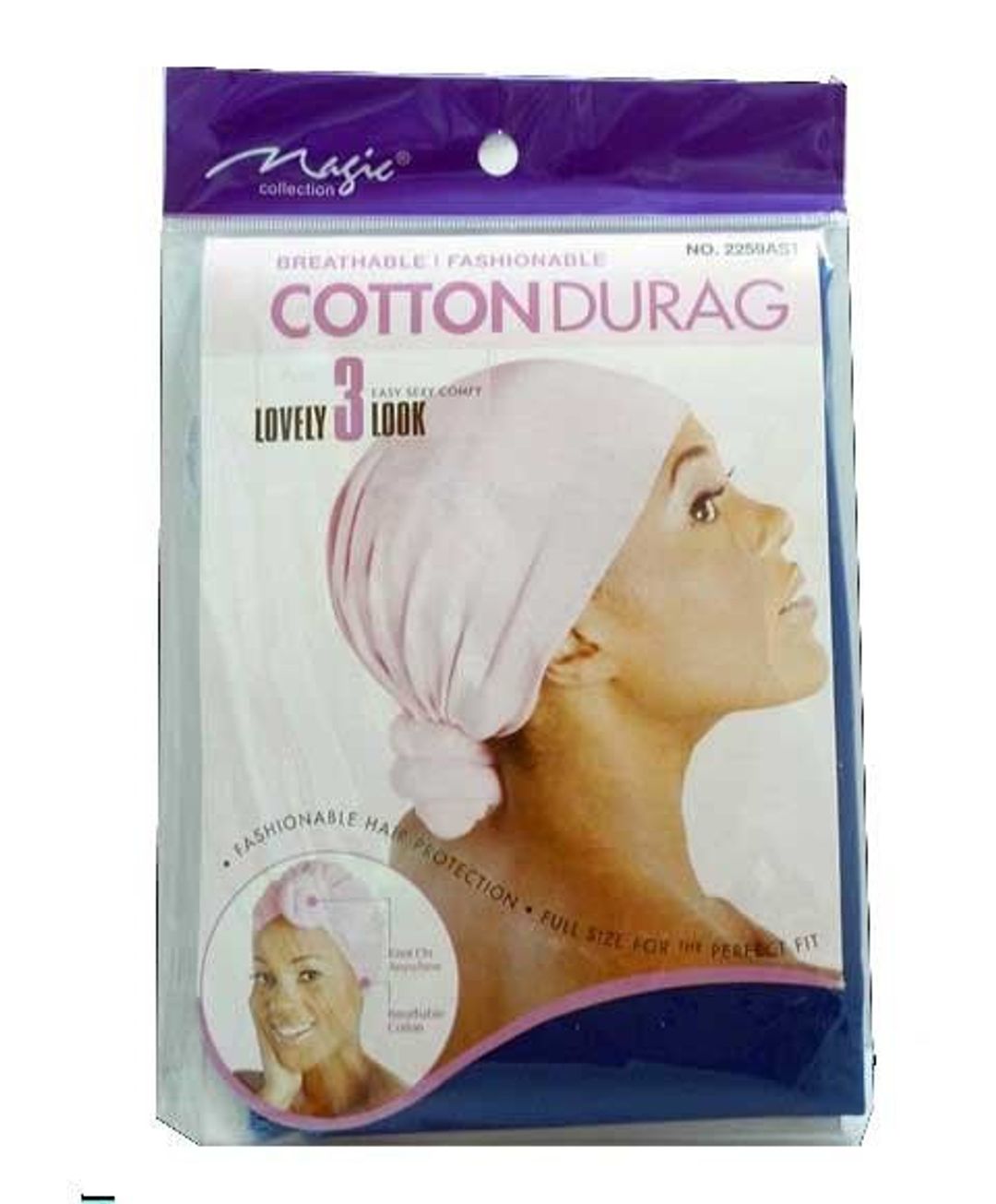 Magic Collection Cotton Durag Assorted Color - 2259ast - Assorted Colors
