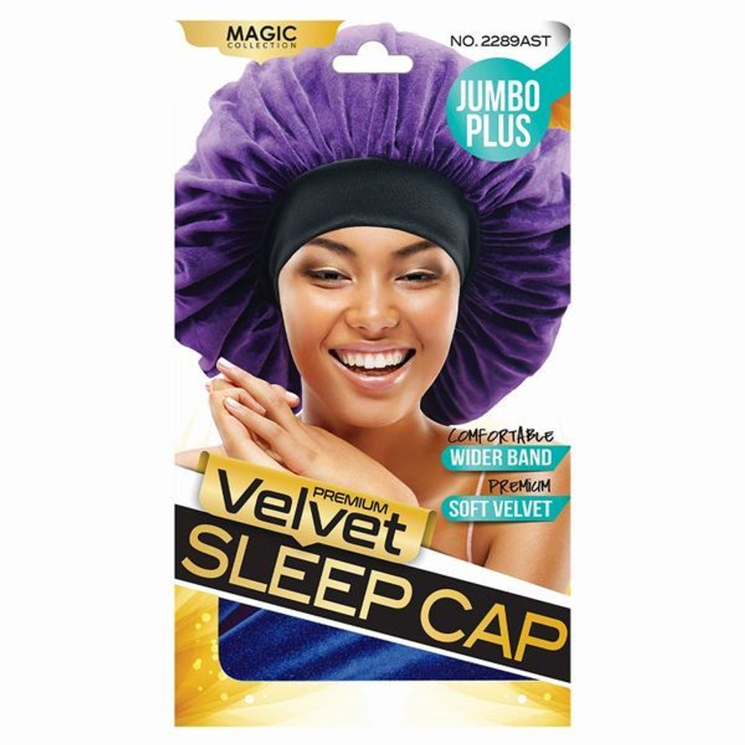 Magic Collection Jumbo Plus Velvet Sleep Cap - 2289ast