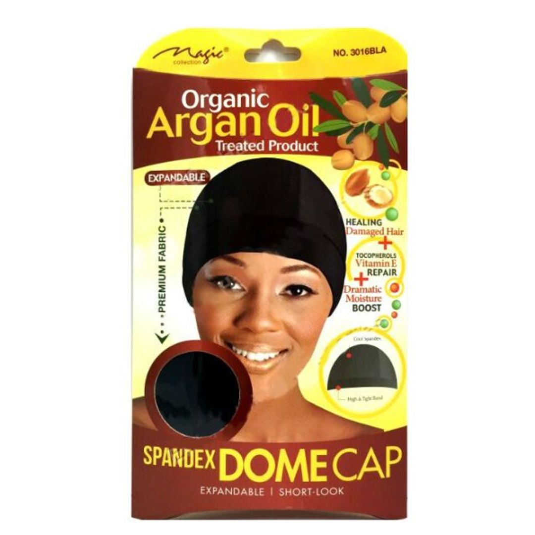 Magic Collection Women's Organic Argan Oil Treated Dome Cap - 3016bla