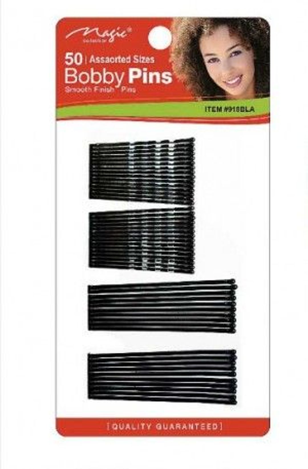 Magic Collection 50 Assorted Size Bobby Pins - 918blk