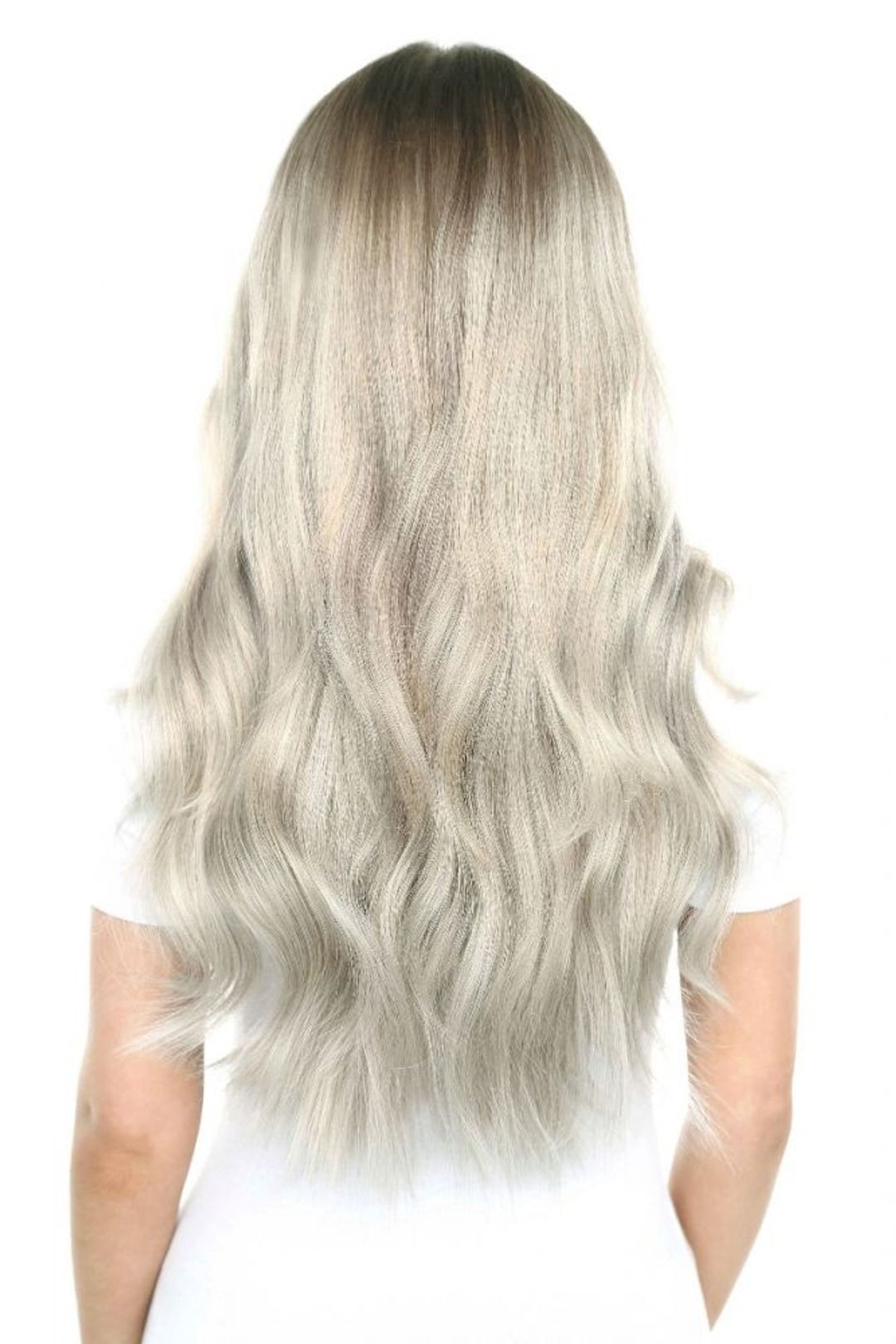 Beauty Works Double Hair Set Clip-In Extensions - Pure Platinum,20"