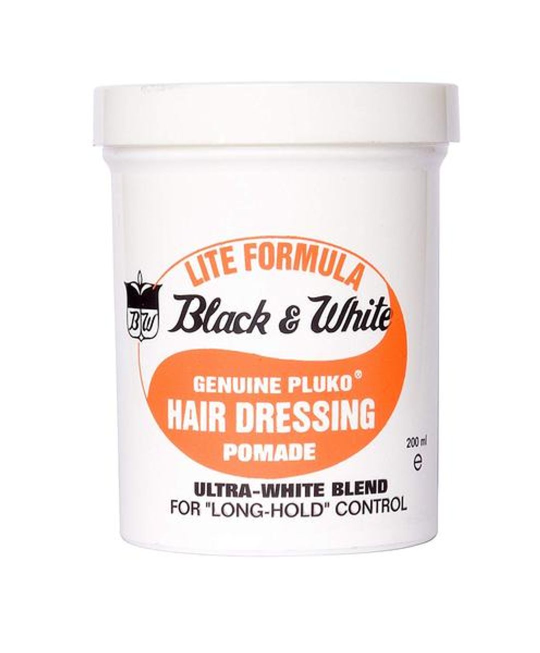 Black & White Genuine Pluko Hair Dressing Pomade Lite Formula - 200ml
