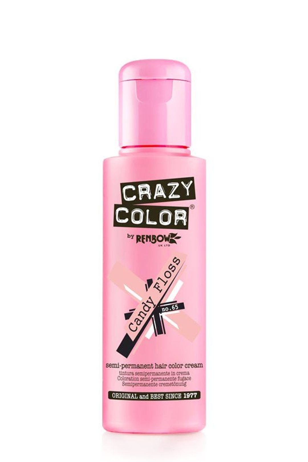 Crazy Color Semi Permanent Hair Color Cream - Candy Floss