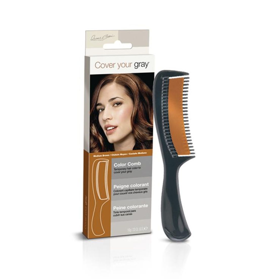 Cover Your Gray Color Comb - 10g,Medium Brown