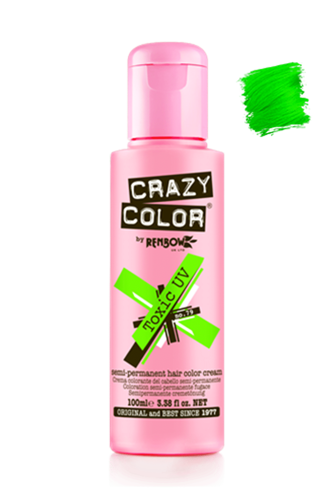 Crazy Color Semi Permanent Hair Color Cream - Toxic Uv
