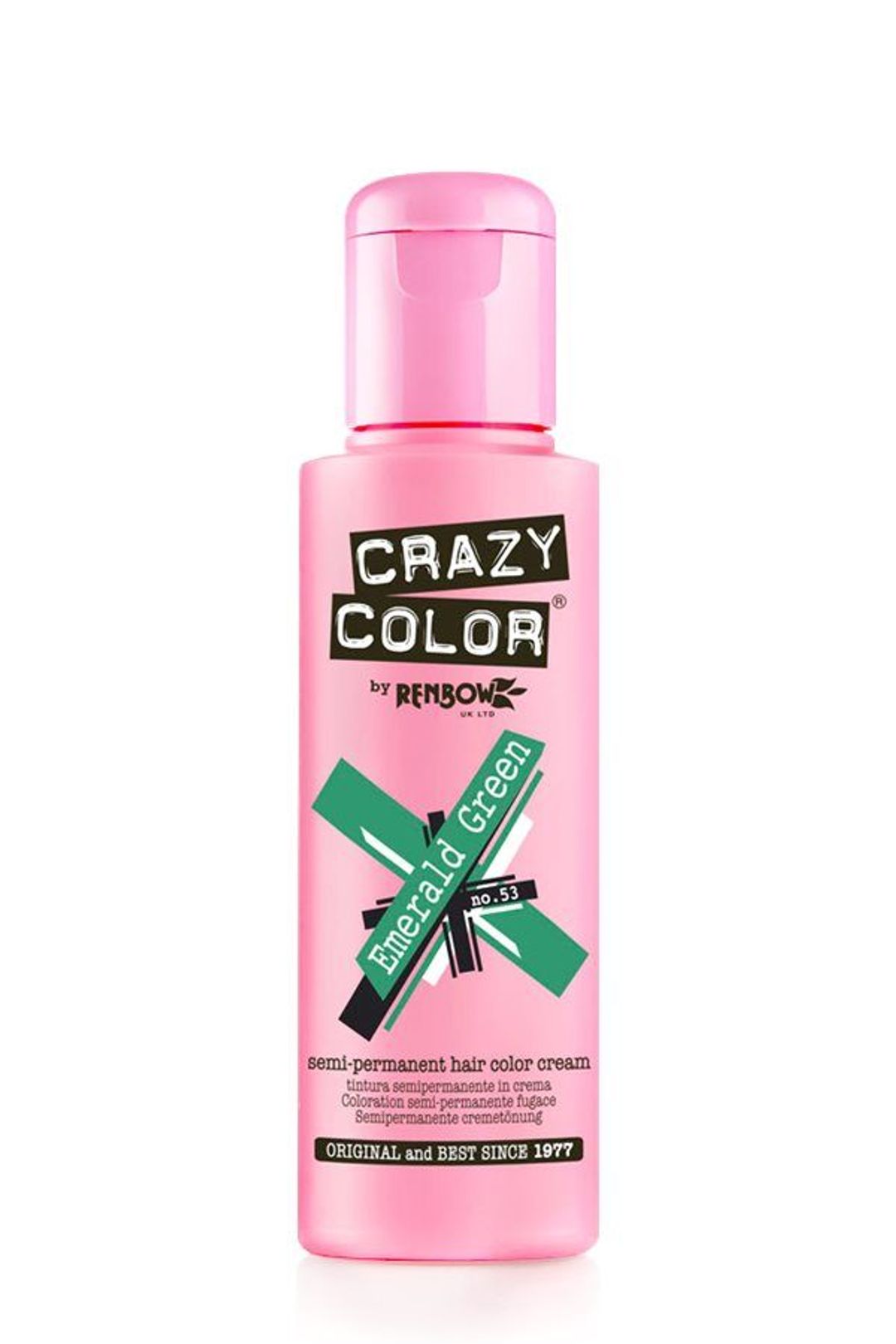 Crazy Color Semi Permanent Hair Color Cream - Emerald Green