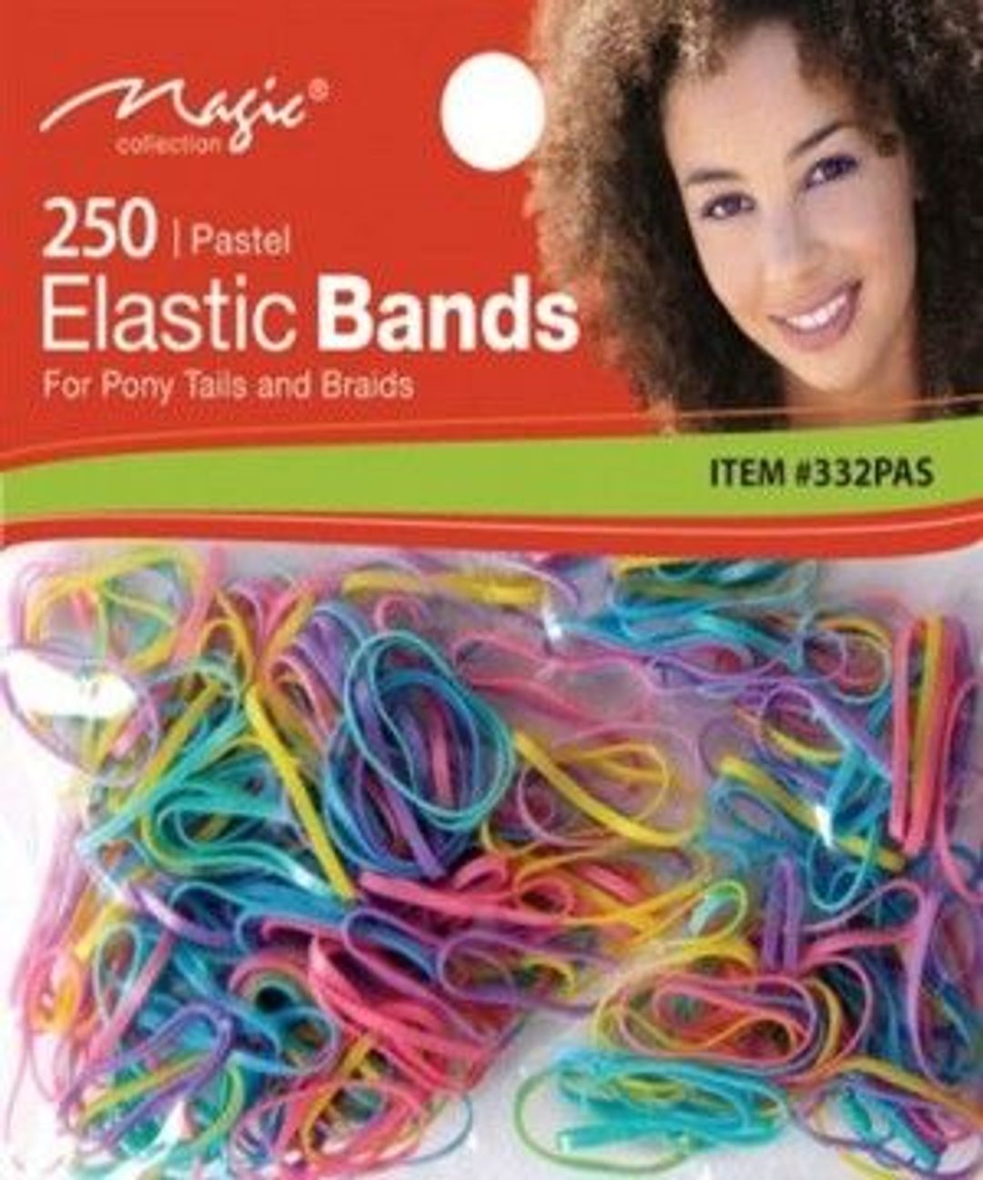 Magic Collection 250 Elastic Bands Assorted - 332 - Assorted Colors