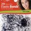 Magic Collection 250 Elastic Bands Black/white - 332