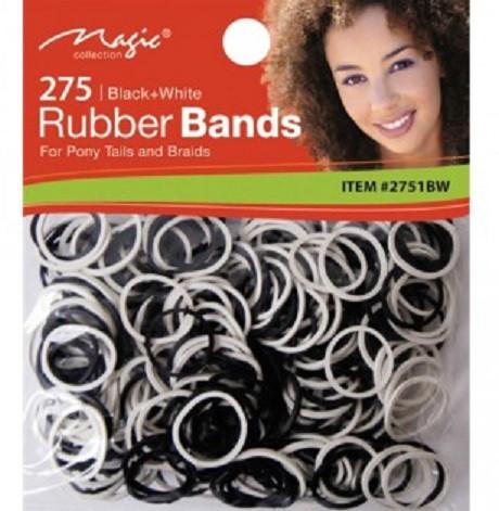 Magic Collection 275 Rubber Bands White & Black- 2751