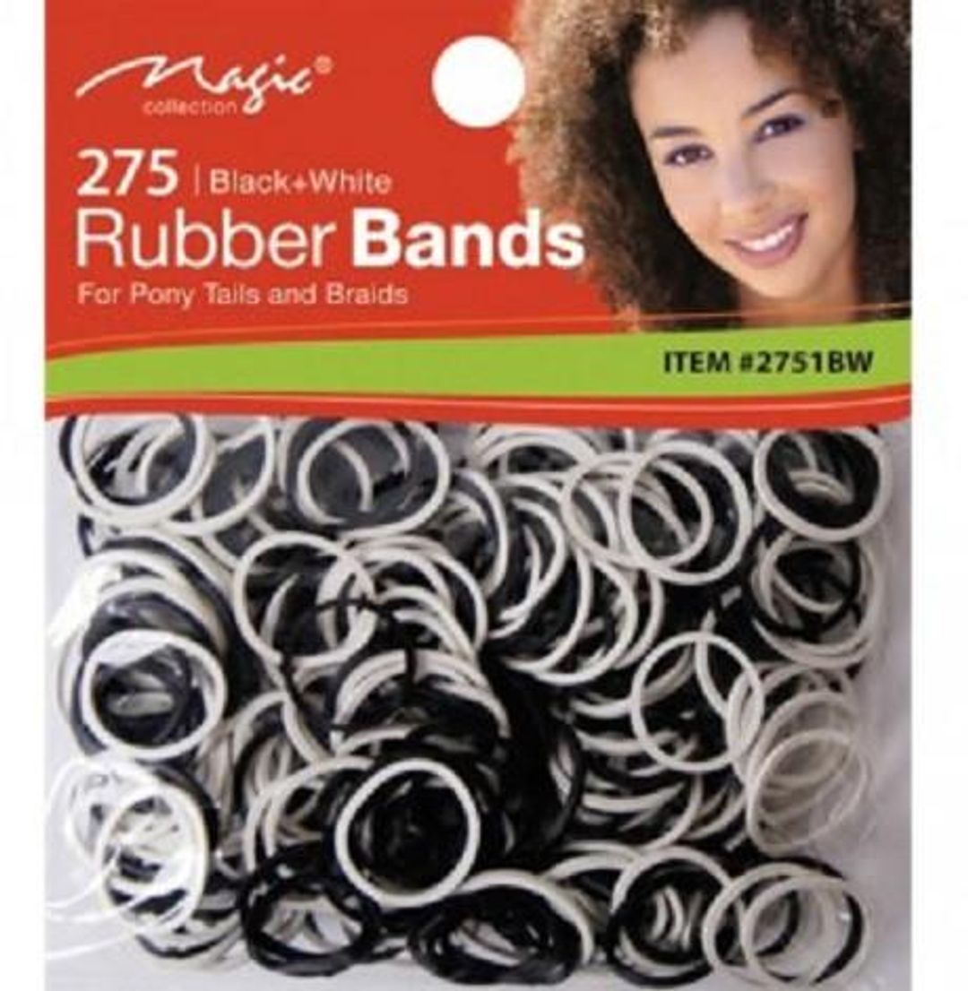 Magic Collection 275 Rubber Bands White & Black- 2751