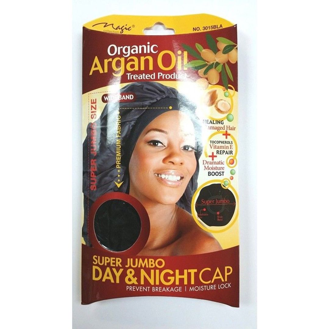 Magic Collection Women's Organic Argan Oil Treated Super Jumbo Day & Night Cap - 3015