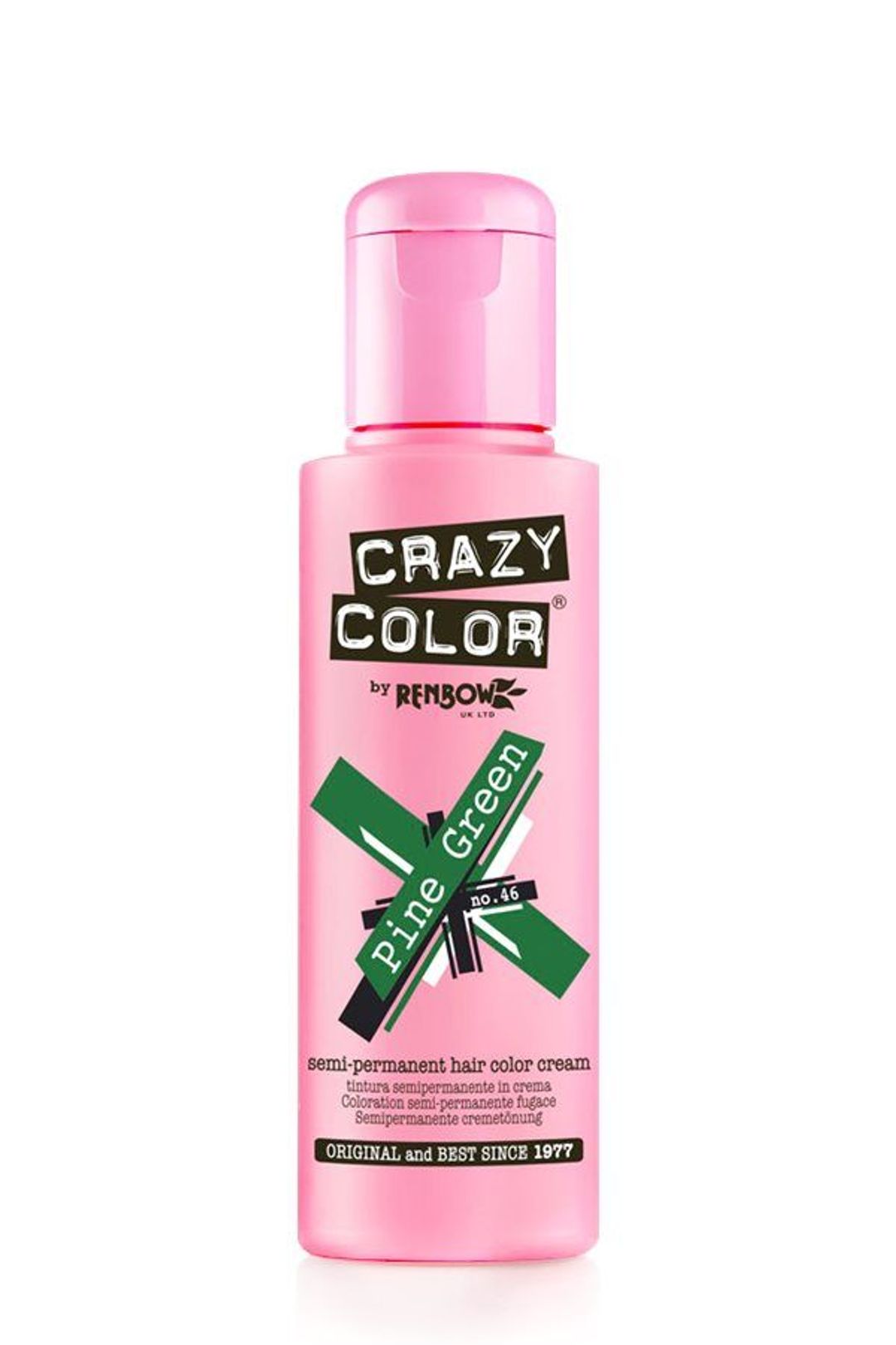 Crazy Color Semi Permanent Hair Color Cream - Pine Green