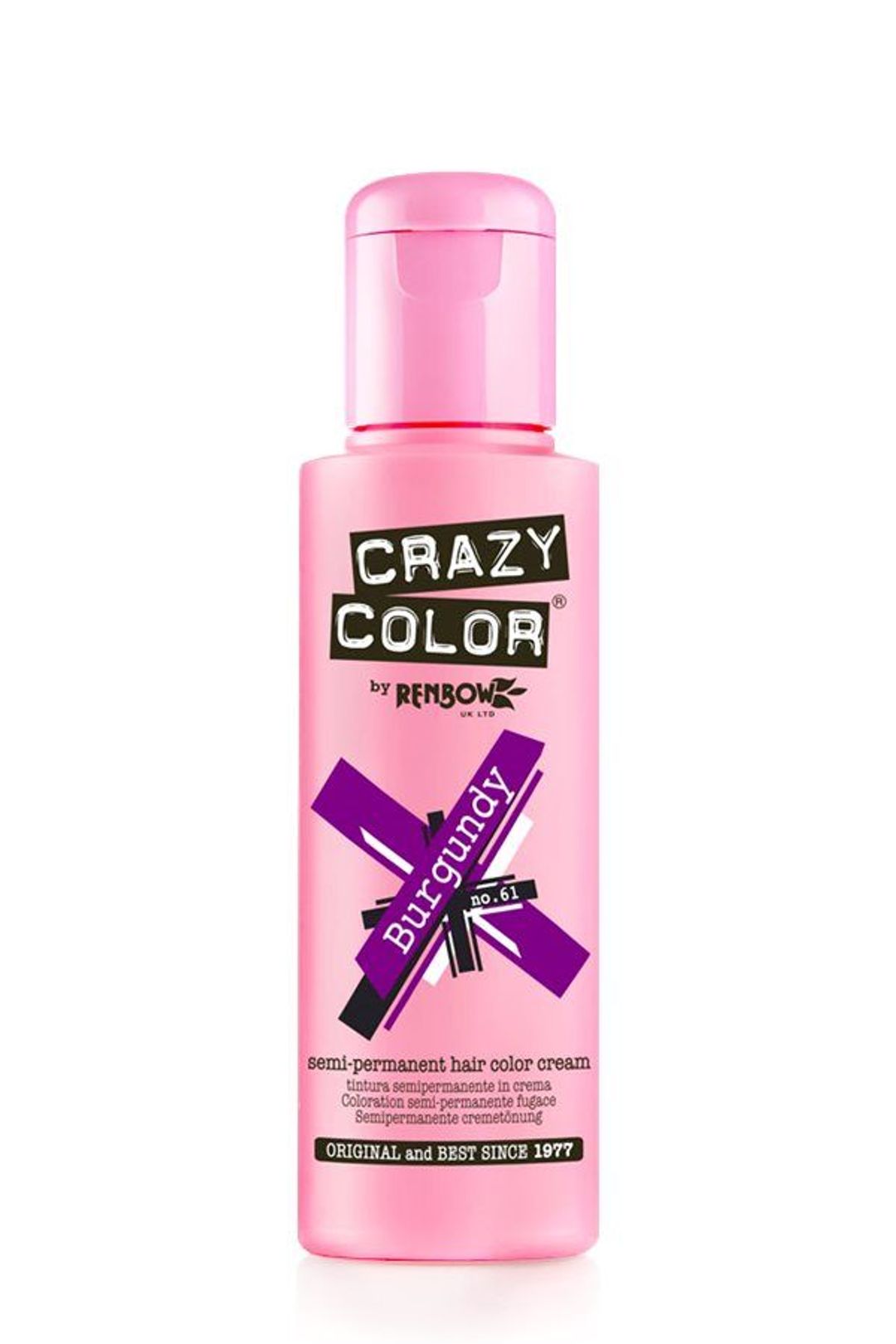 Crazy Color Semi Permanent Hair Color Cream - Burgundy
