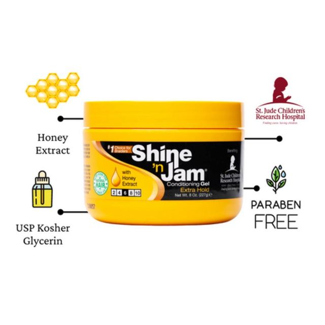 Ampro Shine 'n Jam Conditioning Gel Extra Hold 4oz Cosmetize UK