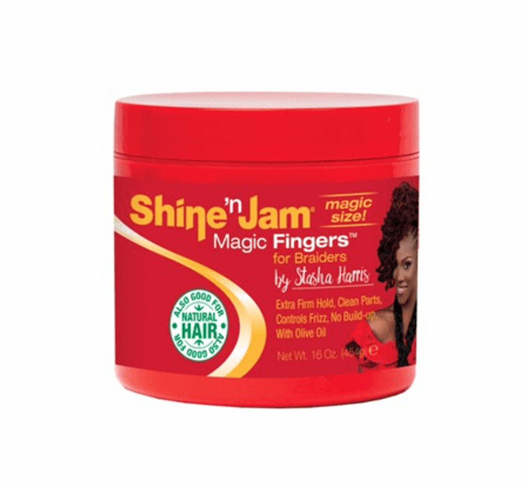 Ampro Shine 'n Jam Magic Fingers For Braiders Extra Firm Hold Gel - 16oz