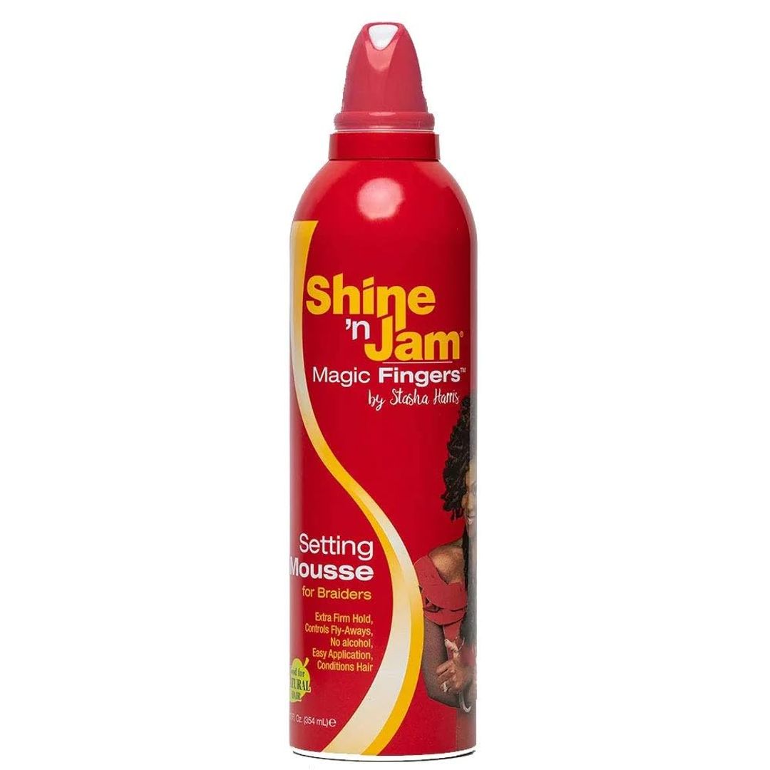 Ampro Shine 'n Jam Magic Fingers Setting Mousse 12oz Cosmetize UK