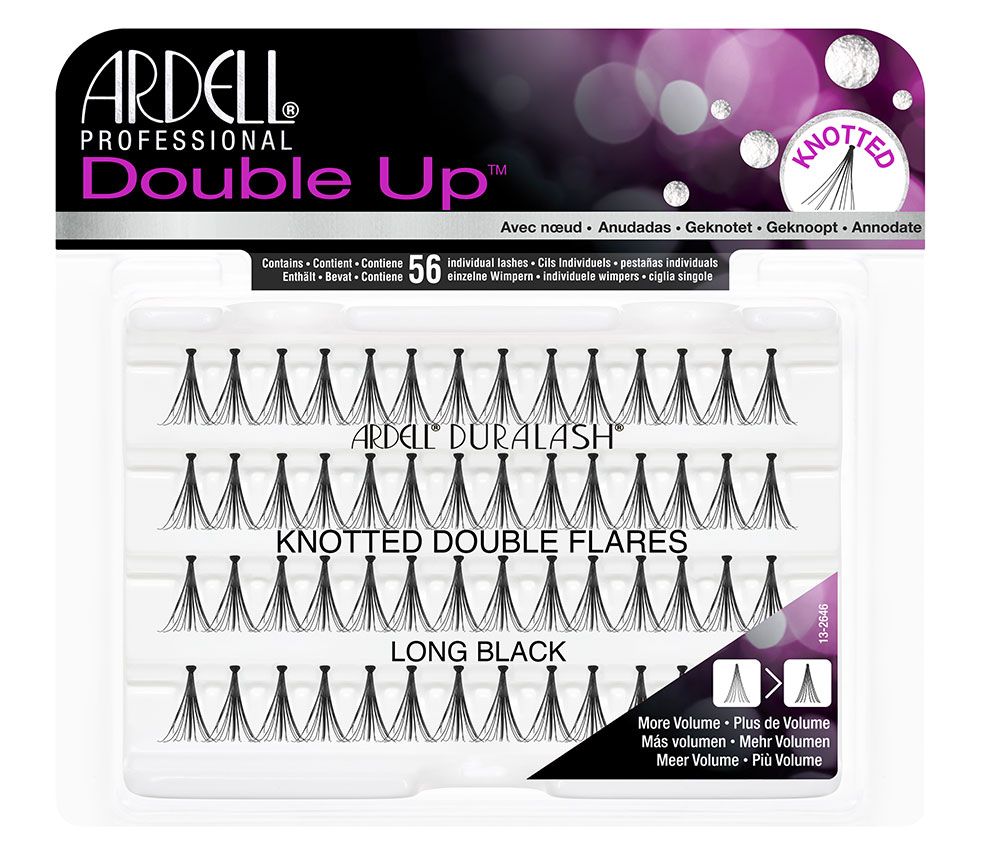Ardell Duralash Double Up Individual Knotted Double Flares - Black Long