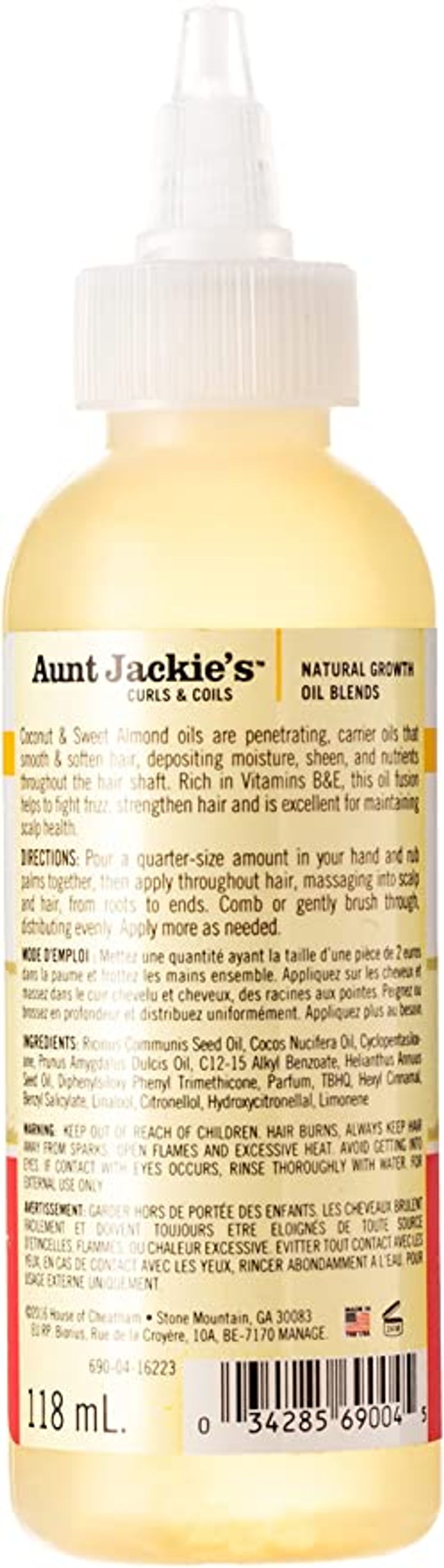 Aunt Jackie's Frizz Rebel – Coconut & Sweet Almond oil - 118ml