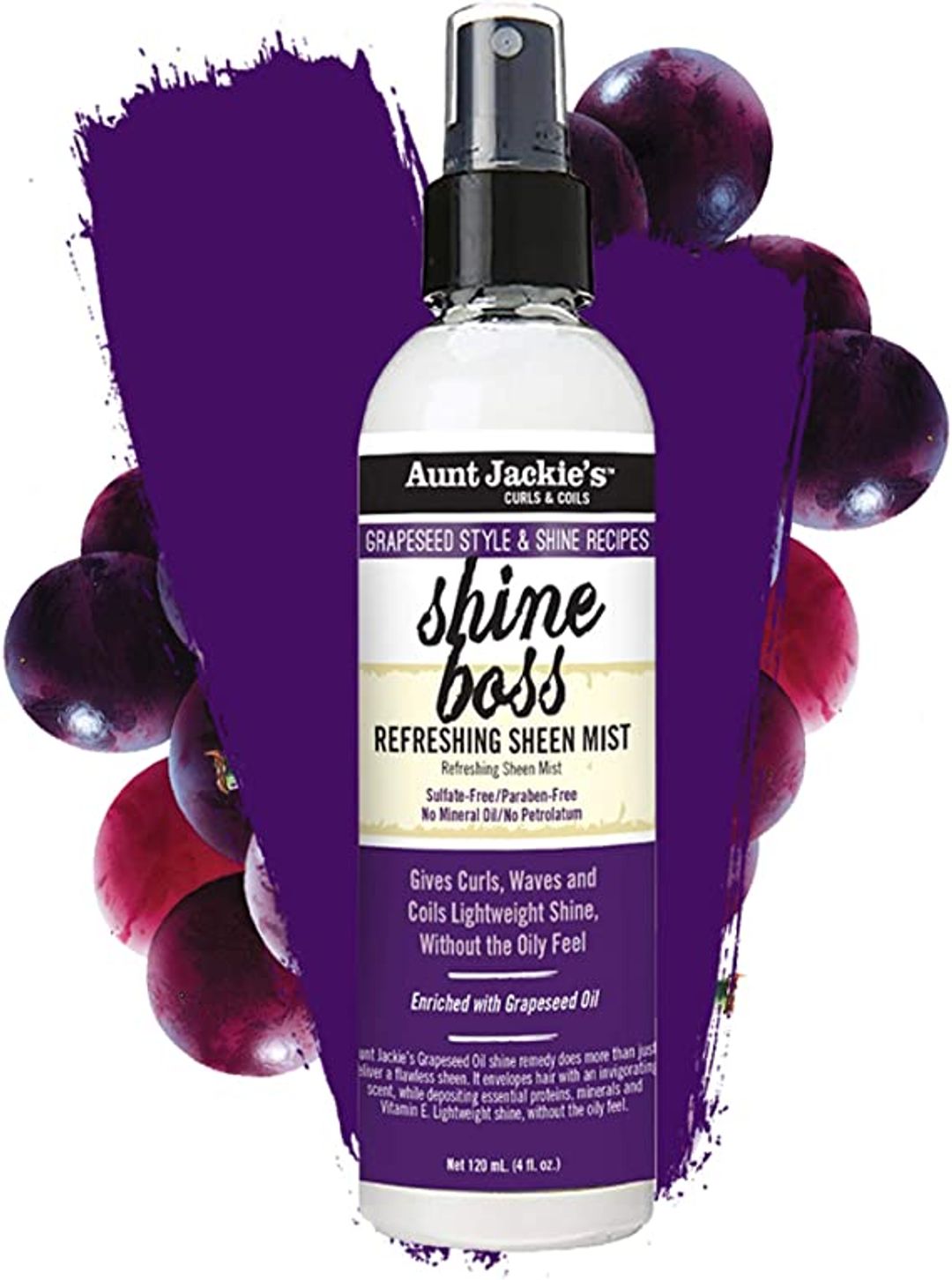 Aunt Jackie's Grapeseed Shine Boss Refreshing Sheen Mist - 4oz