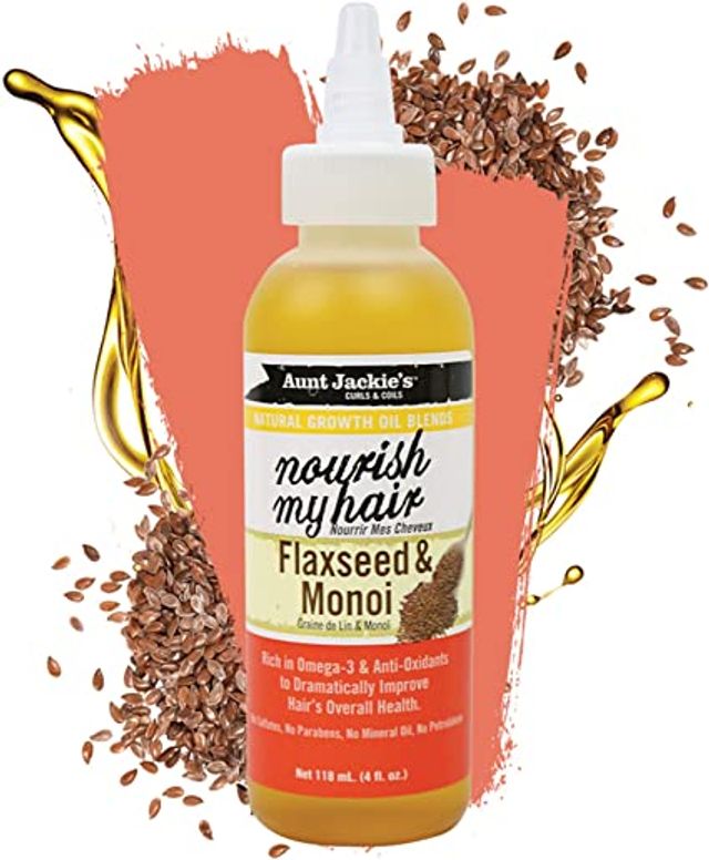 Aunt Jackie's Nourish My Hair Flaxseed & Monoi Oil 118ml Cosmetize UK