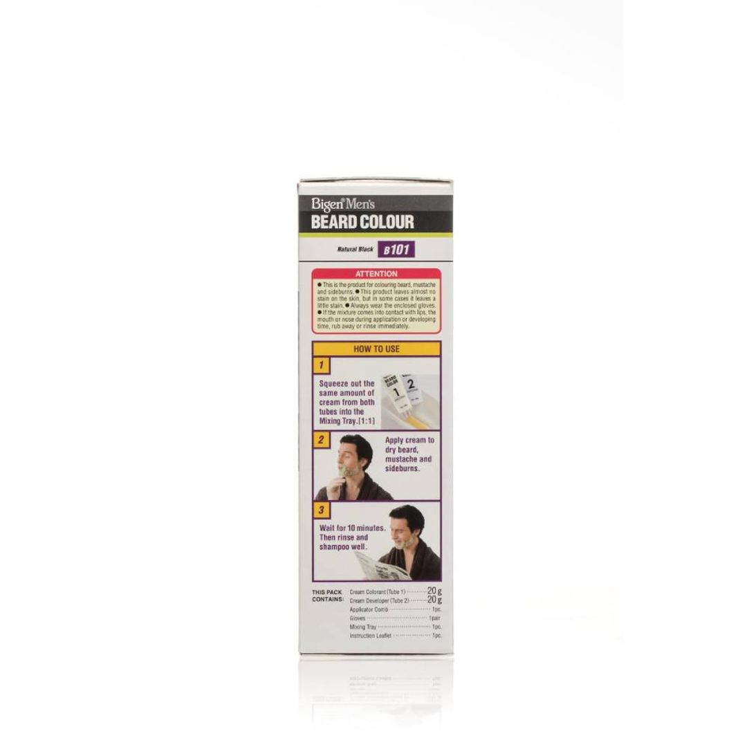 Bigen Men's Beard Colour - Natural Black B101