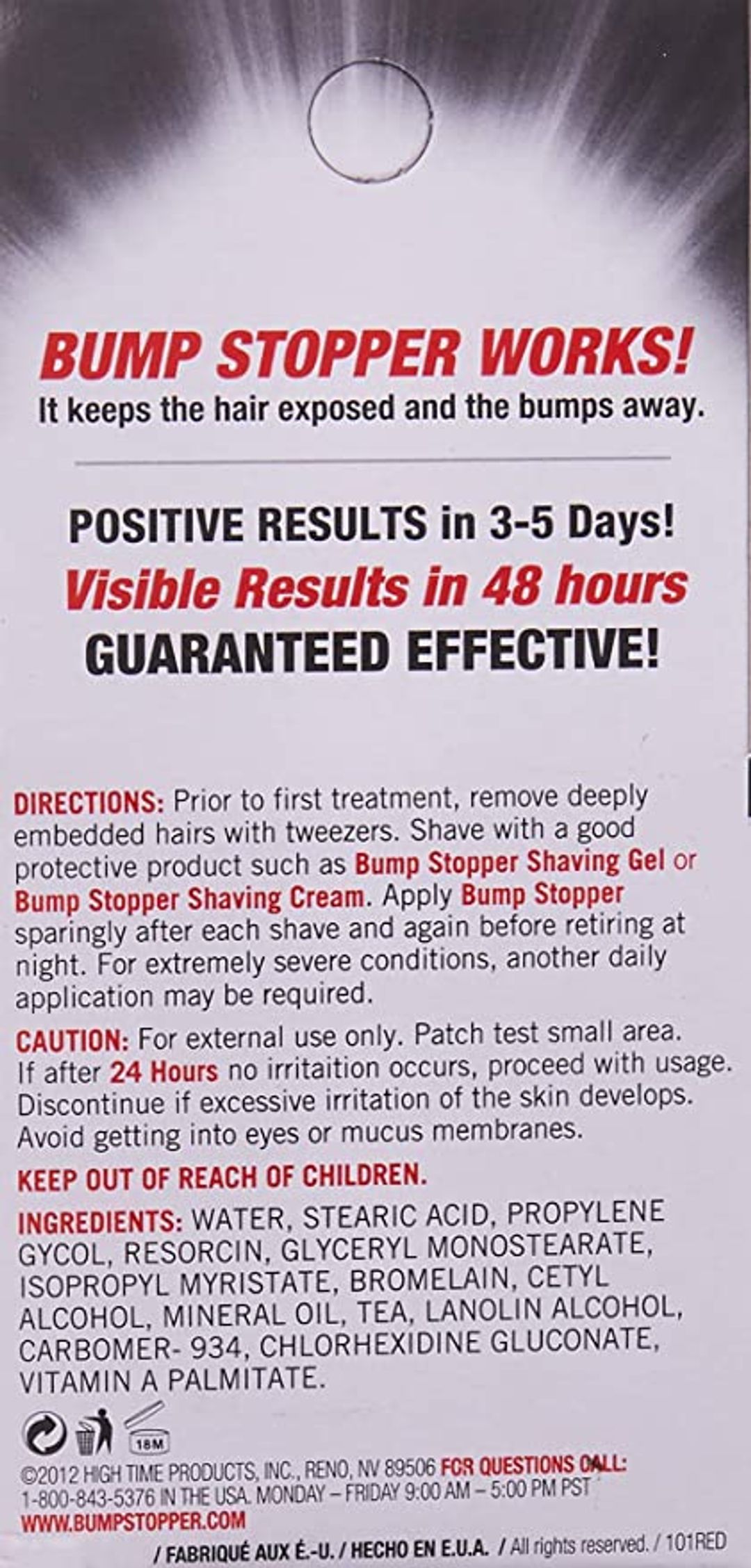 Bump Stopper Razor Bump Treatment - sensitive Skin Formula - 0.5oz