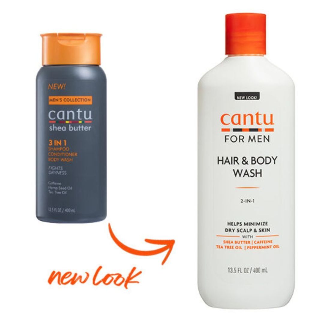 Cantu Shea Butter Men's 3 In 1 Shampoo Conditioner Body Wash - 400ml
