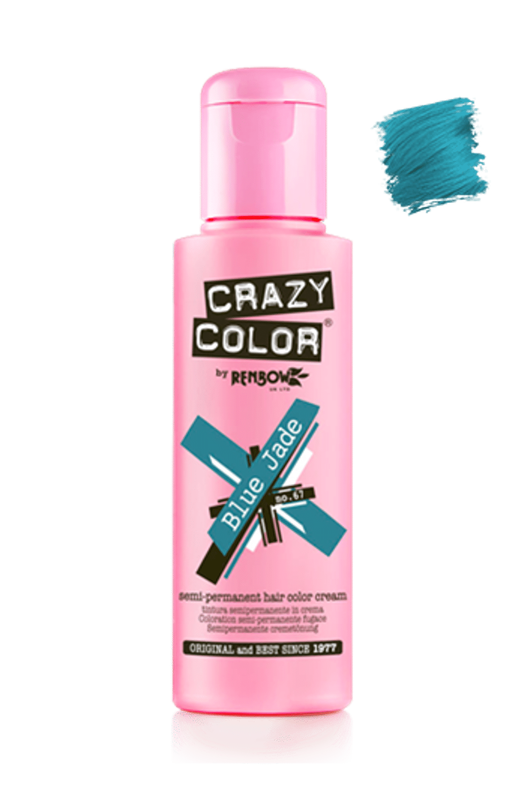 Crazy Color Semi Permanent Hair Color Cream - Blue Jade