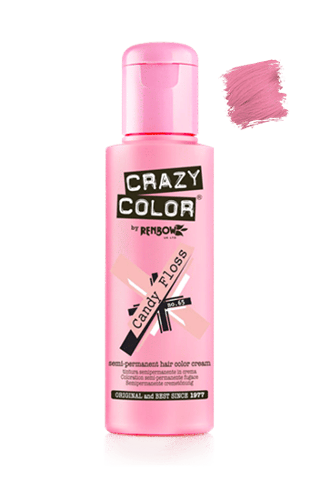 Crazy Color Semi Permanent Hair Color Cream - Candy Floss