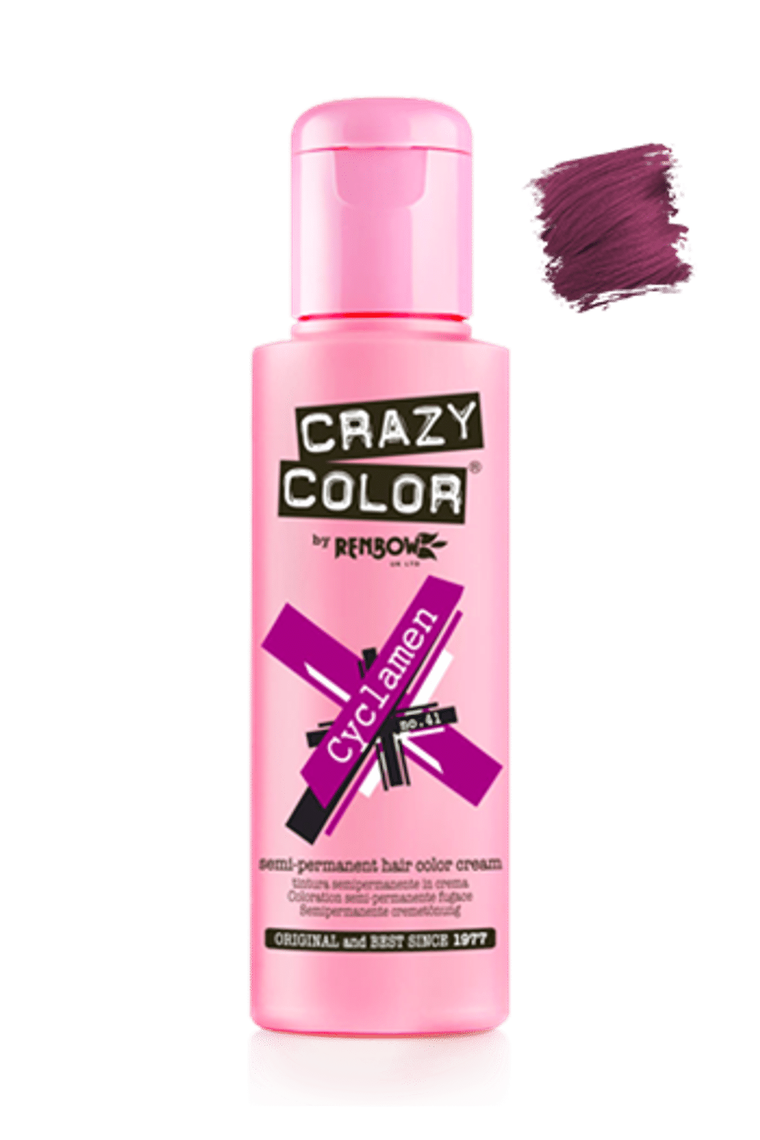 Crazy Color Semi Permanent Hair Color Cream - Cyclamen