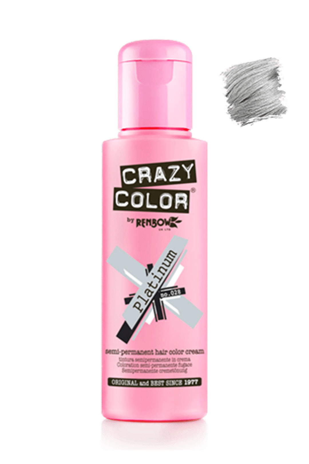 Crazy Color Semi Permanent Hair Color Cream - Platinum