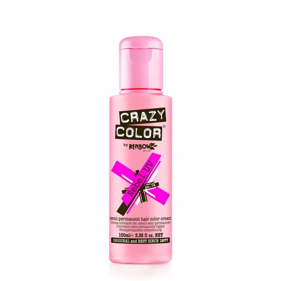 Crazy Color Semi Permanent Hair Color Cream - Rebel Uv