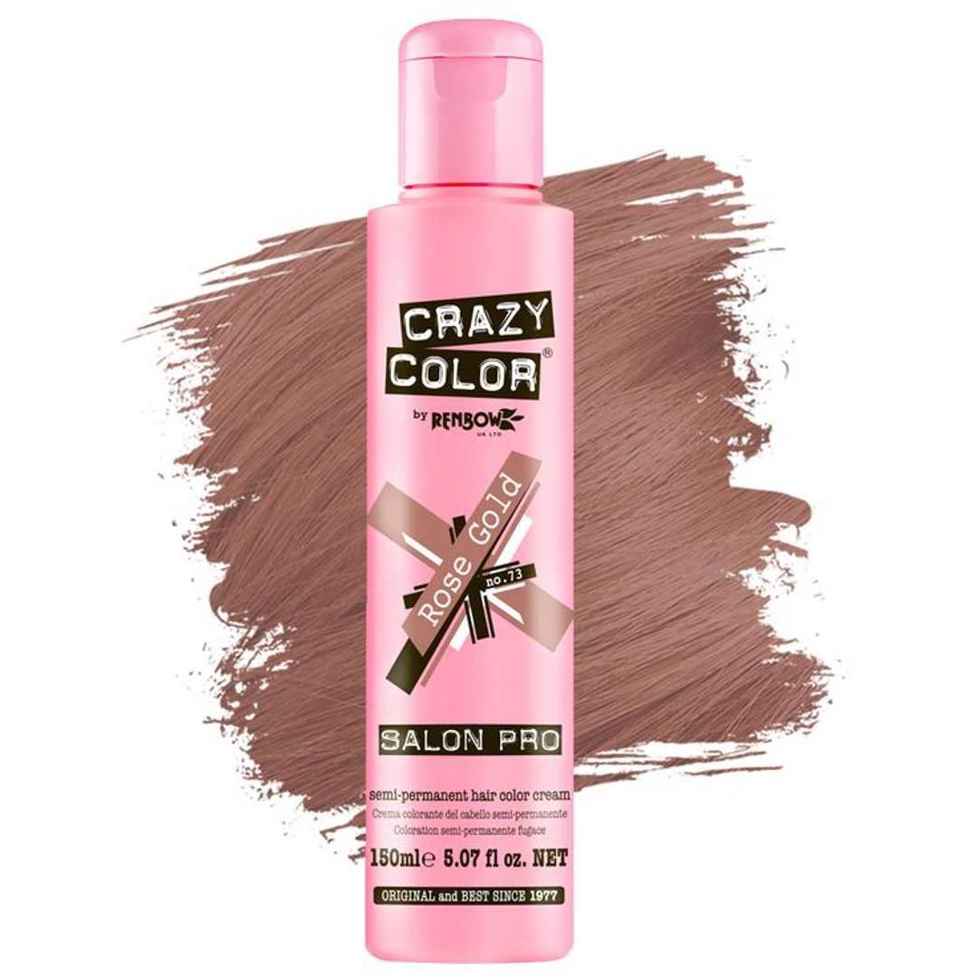 Crazy Color Semi Permanent Hair Color Cream - Rose Gold