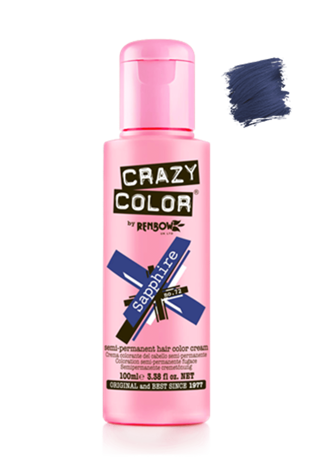 Crazy Color Semi Permanent Hair Color Cream - Sapphire