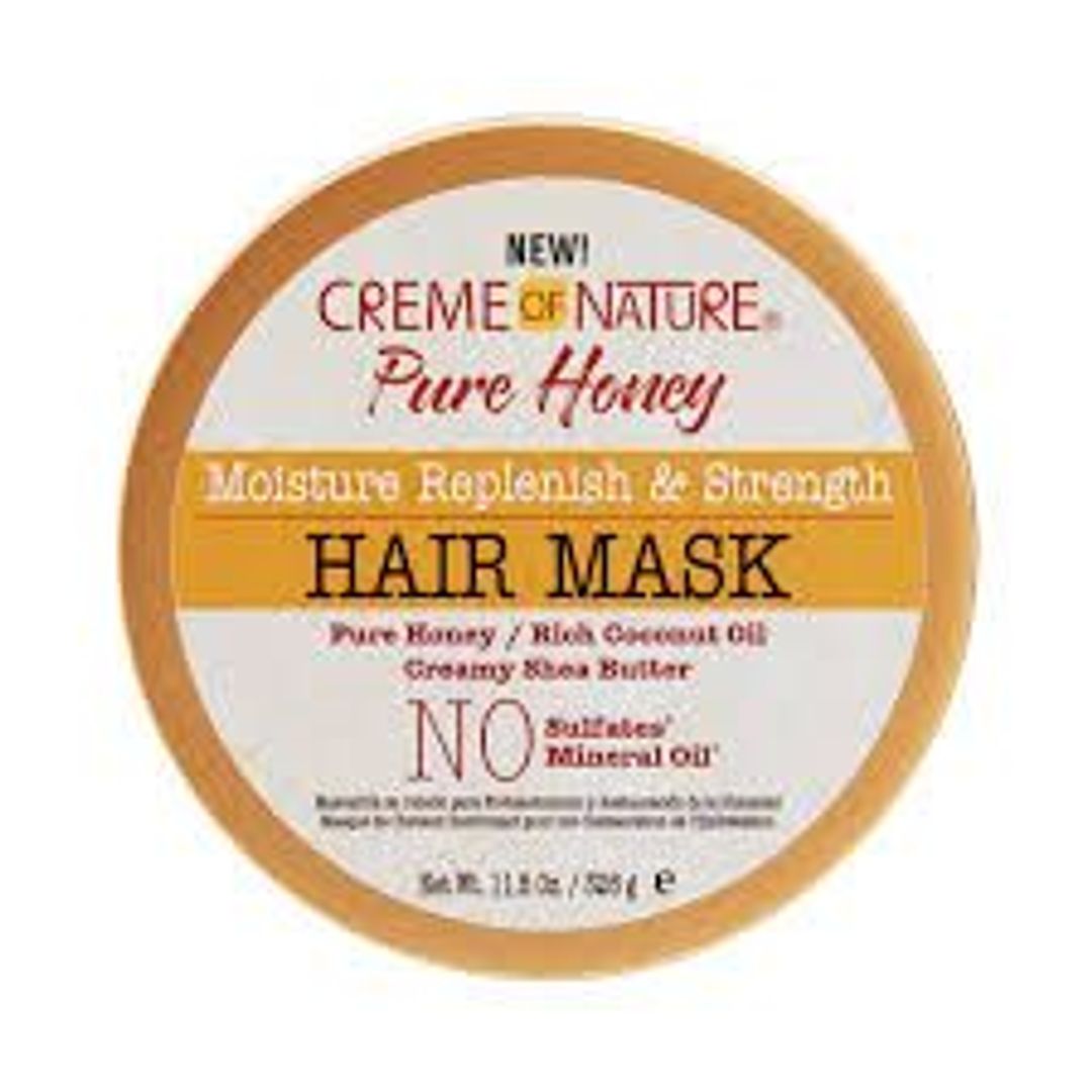 Creme Of Nature Pure Honey Moisture Replenish & Strength Hair Mask - 11.5oz