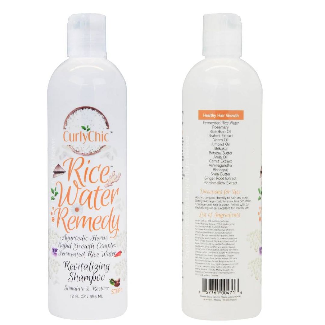 CurlyChic Rice Water Remedy Revitalizing Shampoo - 8oz