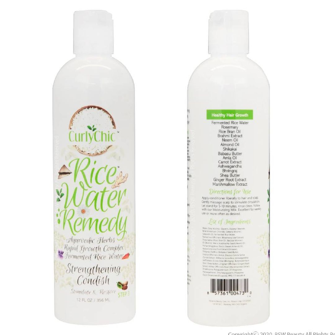CurlyChic Rice Water Remedy Strengthening Condish 8oz