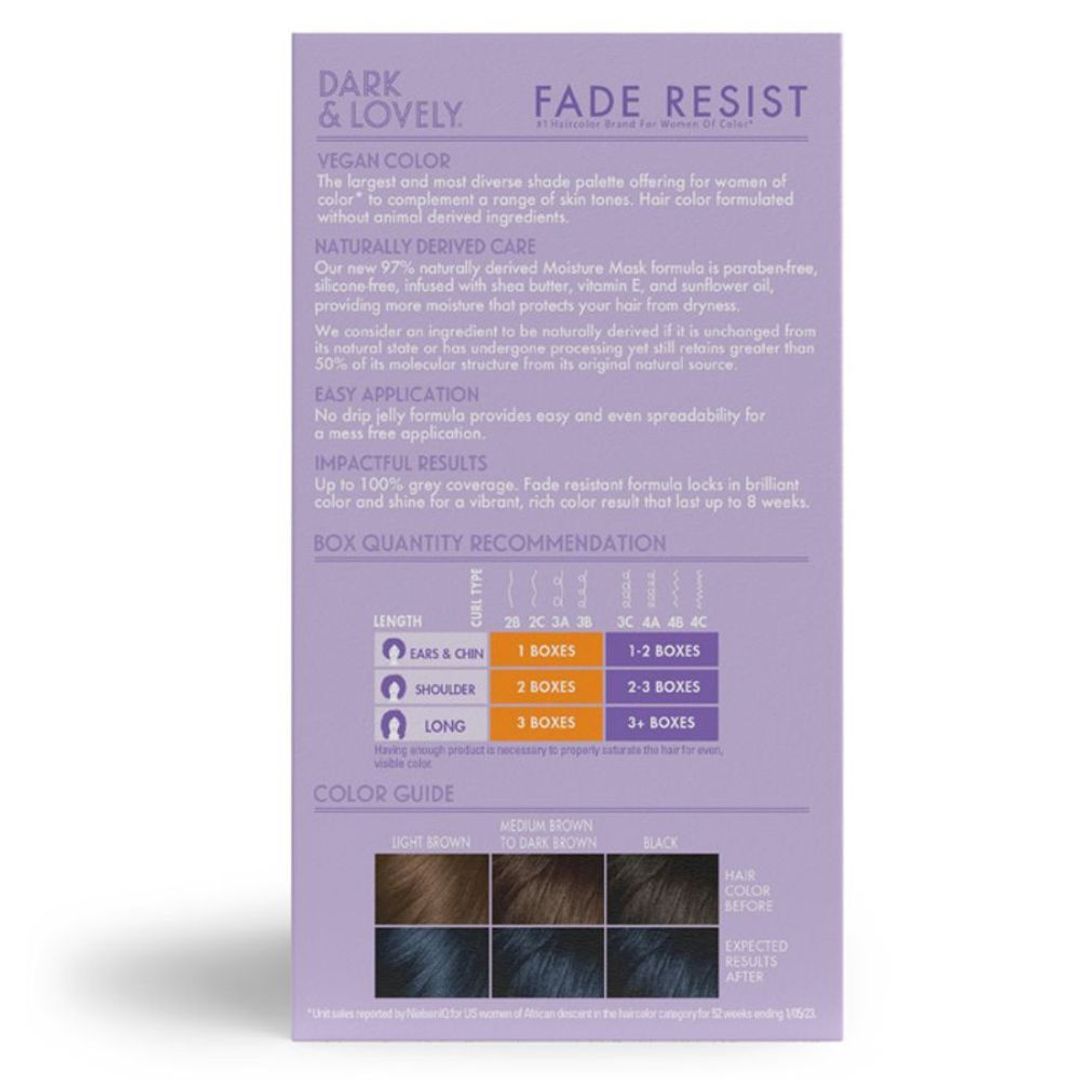 Dark and Lovely Fade Resistant Rich Conditioning Hair Color - Midnight Blue,382