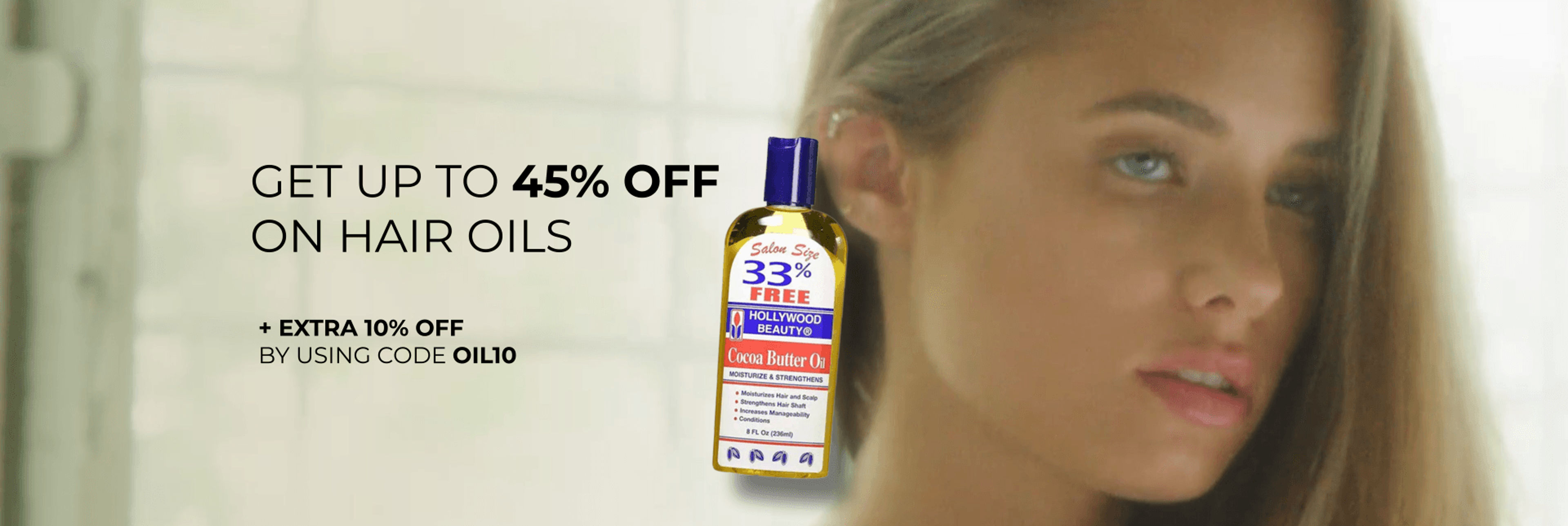 Get Up to 45% off on Hair Oils + Extra 10% off by using code