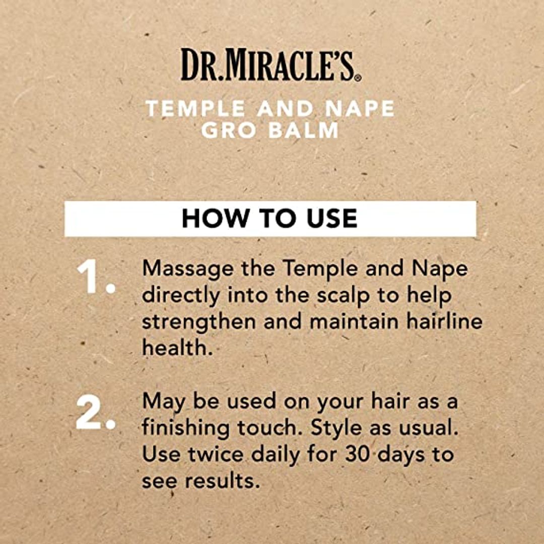 Dr. Miracle's Temple And Nape Gro Balm 4oz - Super