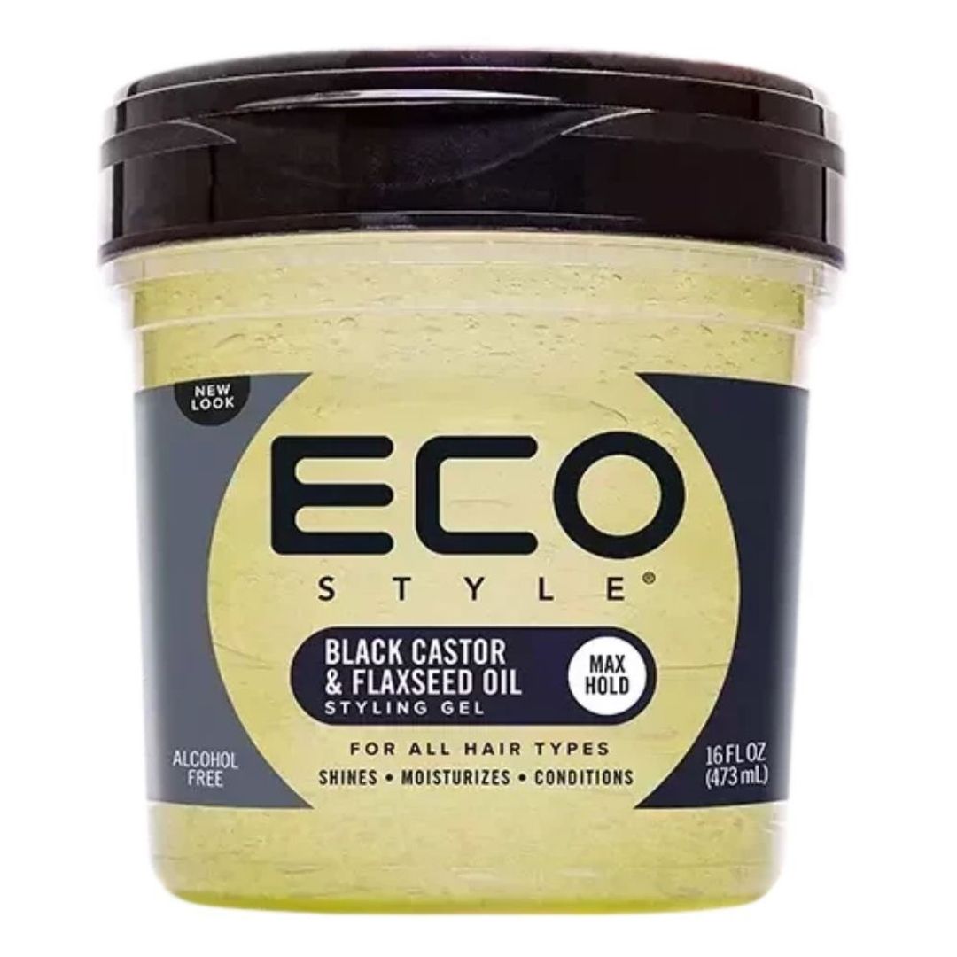 Eco Style Black Castor & Flaxseed Oil Styling Gel - 16oz