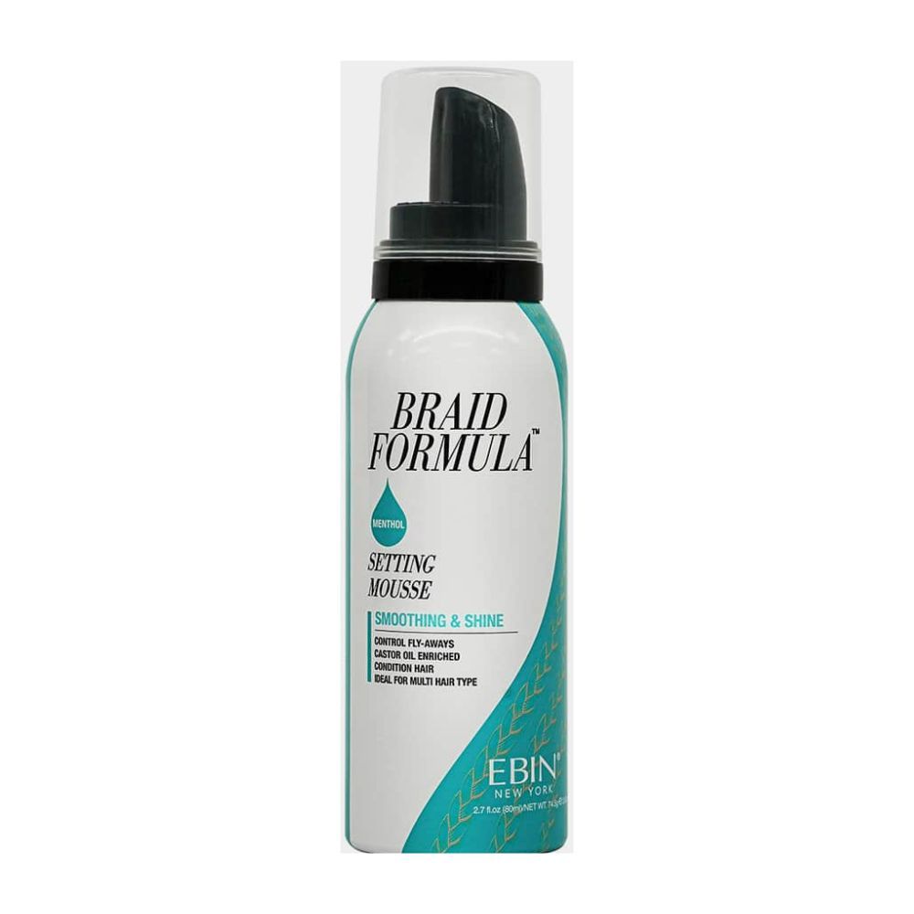 Ebin New York Braid Formula Smoothing & Shine Setting Mousse Menthol - 80ml