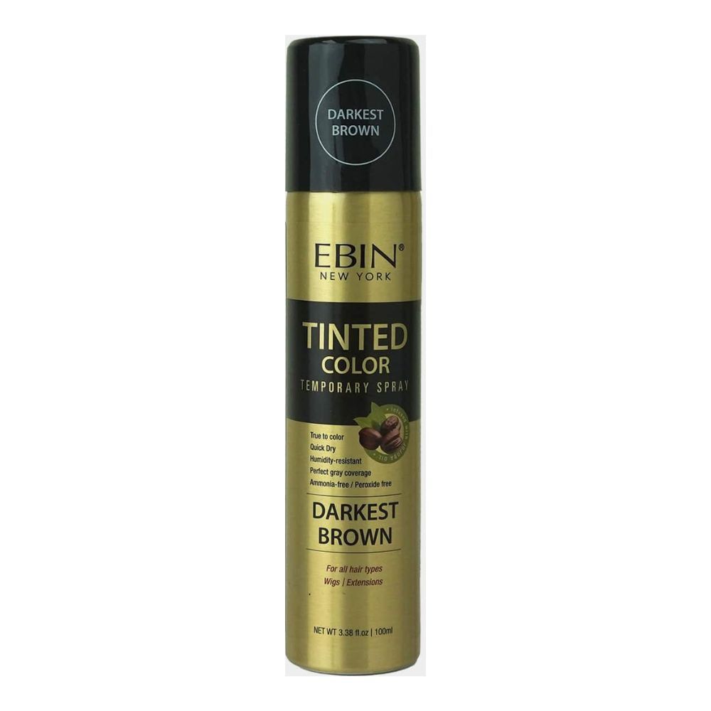 Ebin New York Tinted Color Temporary Spray 100ml - Darkest Brown