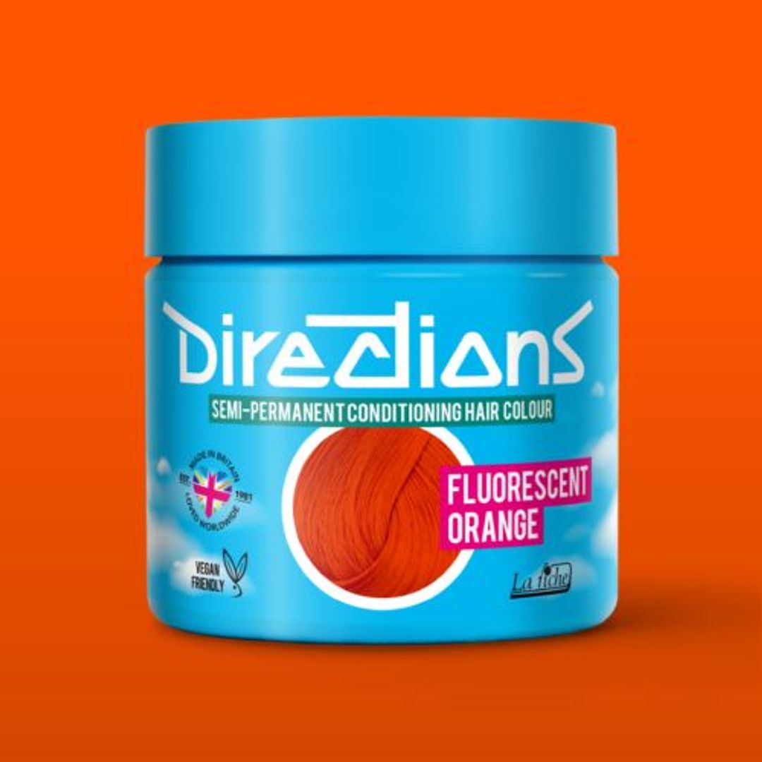 Directions Semi Permanent Hair Colour - Fluorescent Orange (Pack Of 4)