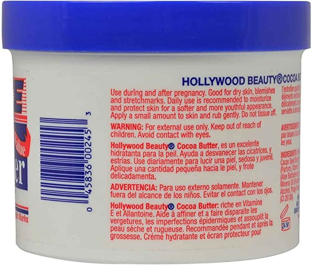 Hollywood Beauty Cocoa Butter Skin Creme With Vitamin E - 25oz