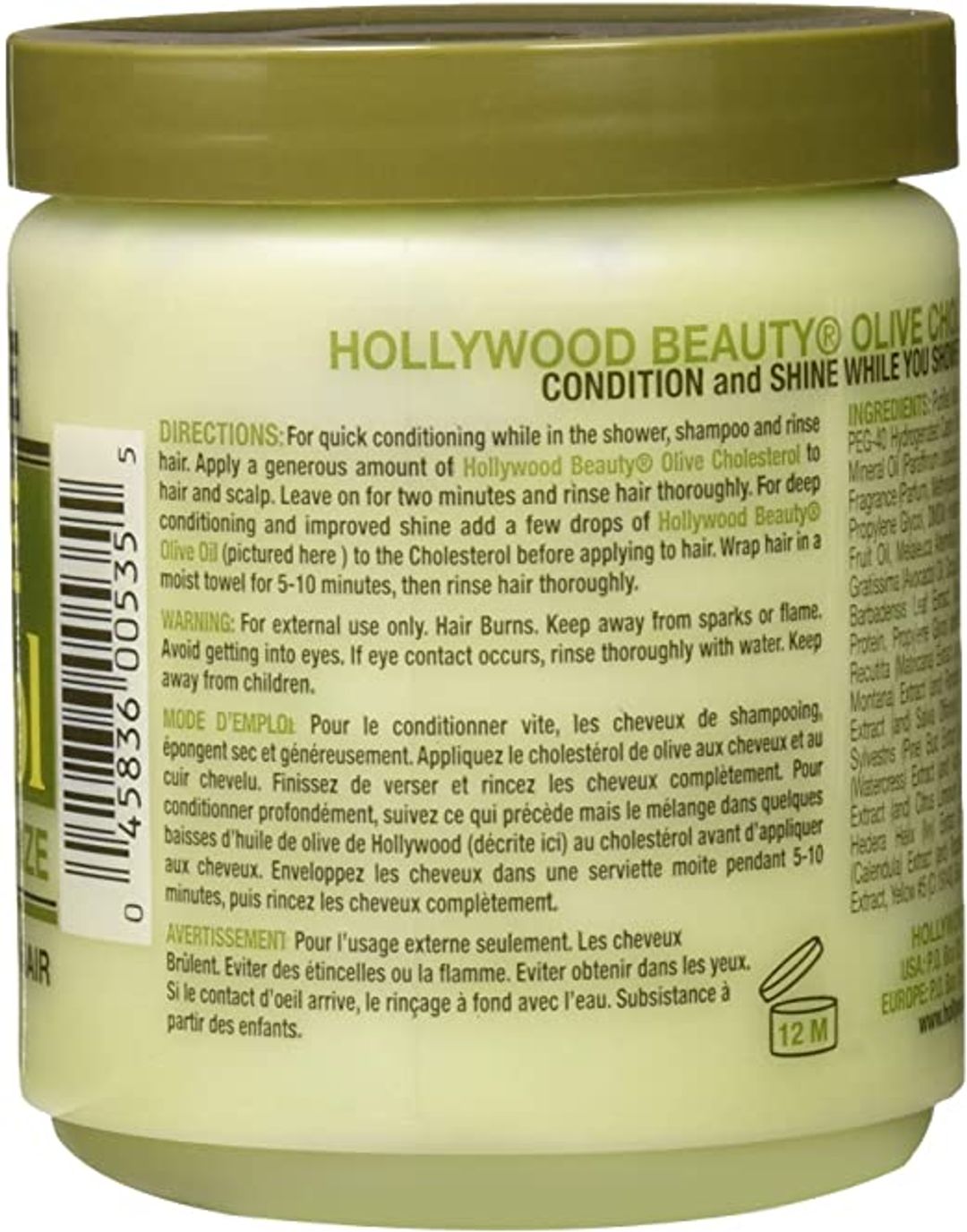 Hollywood Beauty Olive Cholesterol - 20oz