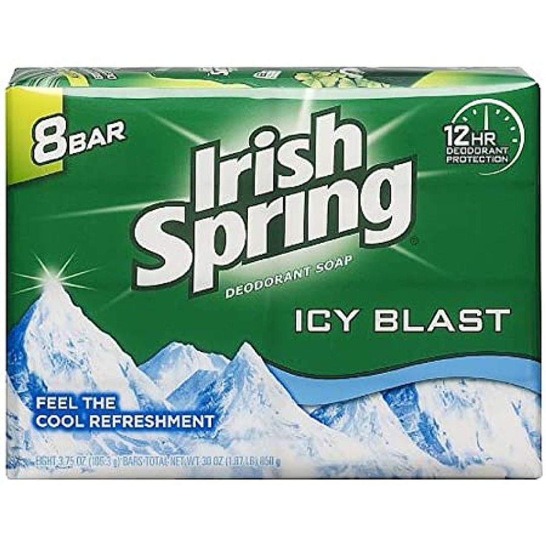 Irish Spring Icy Blast Bar Soap - pack Of 8