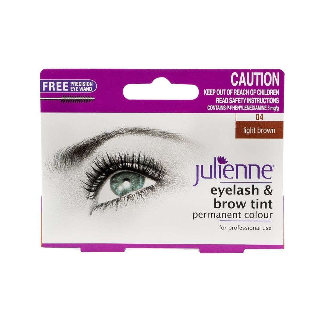 Julienne Eyelash & Brow Tint Permanent Colour - Light Brown