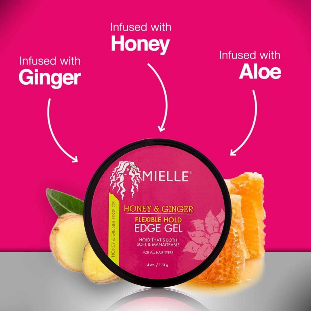 Mielle Organics Honey And Ginger Edge Gel - Flexible Hold - 4oz